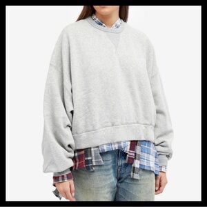 R13 Gray Oversized Sweatshirt